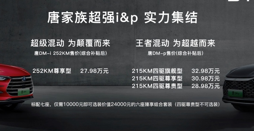 零百5秒内+智能电四驱，唐DM-p正式上市，28.98万元起