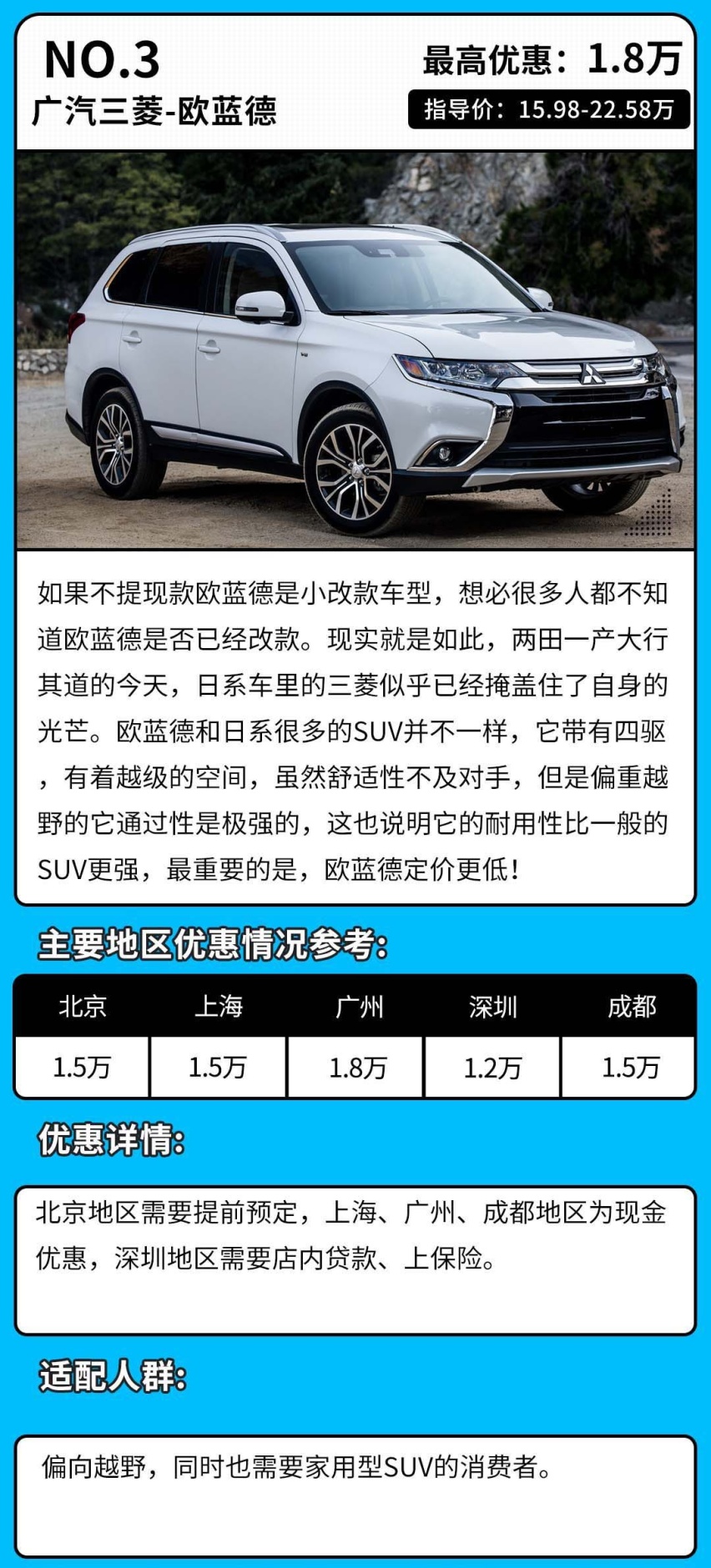 6.89万起，这几款车型优惠不算大，但很值！