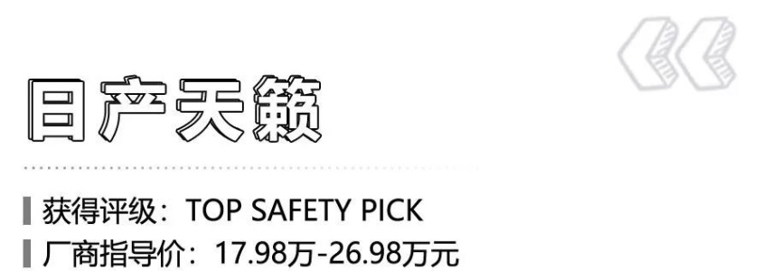 6款IIHS最佳安全中型车，“日系3强”入围，丰田凯美瑞领衔