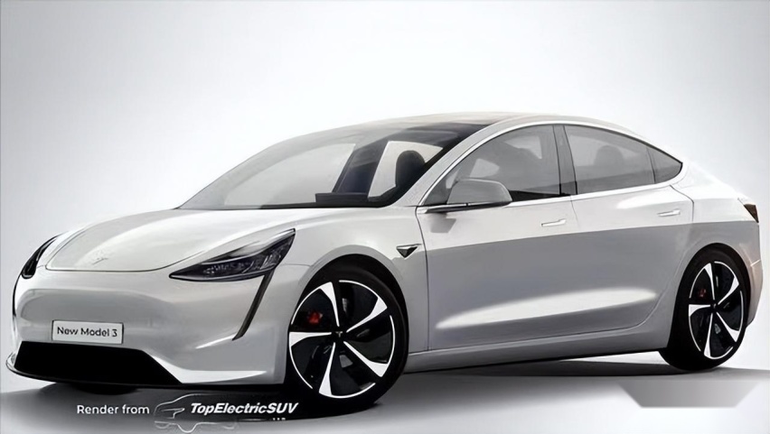 特斯拉Model 3中期改款,外观更帅,内饰用料更厚道