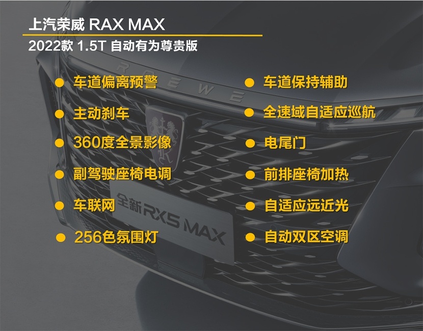 半岛全站推荐15T尊贵版 动力够用配置齐全 荣威RX5 MAX购车手册(图9)