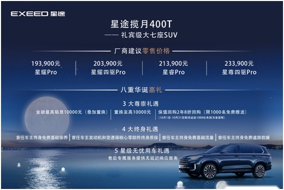 礼遇Pro生活，星途揽月400T专为探享家打造，售价19.39万元起