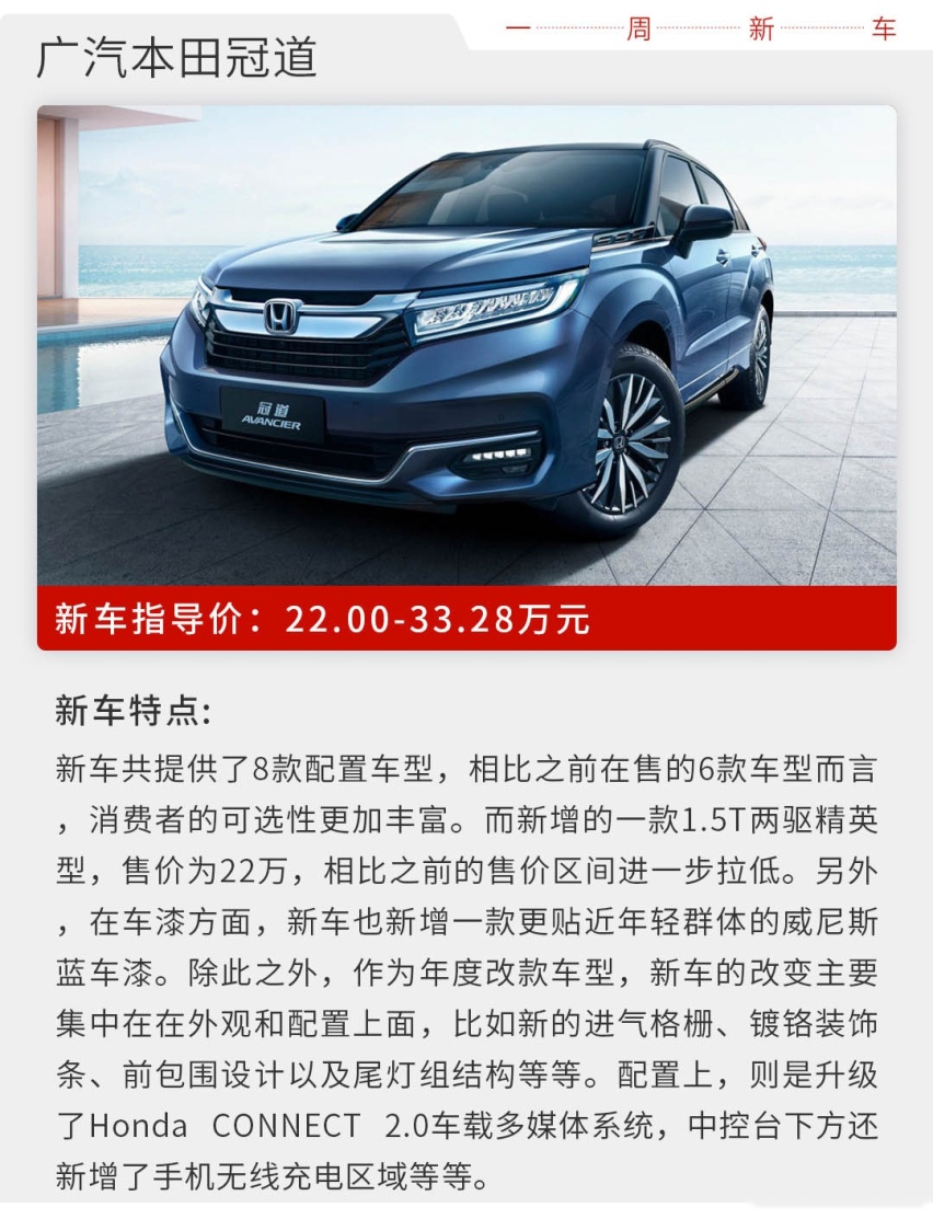 5.9999万起，本周上市新车看这5款，全是大牌