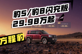 三个轮子还能跑？换胎不用千斤顶？方程豹豹5/豹8闪充版29.98万元起