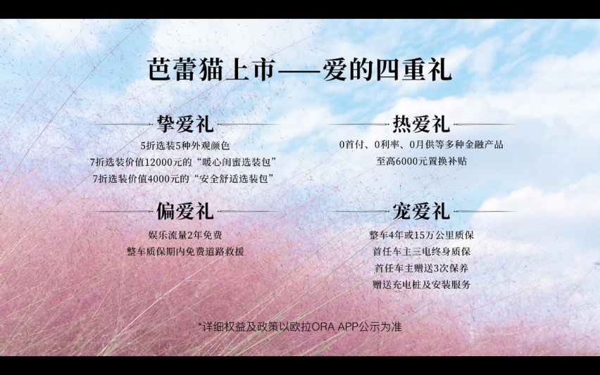 男人们请让让！欧拉芭蕾猫上市，19.3万起售