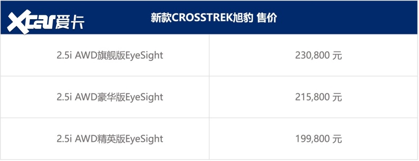 斯巴鲁新款CROSSTREK旭豹焕新上市