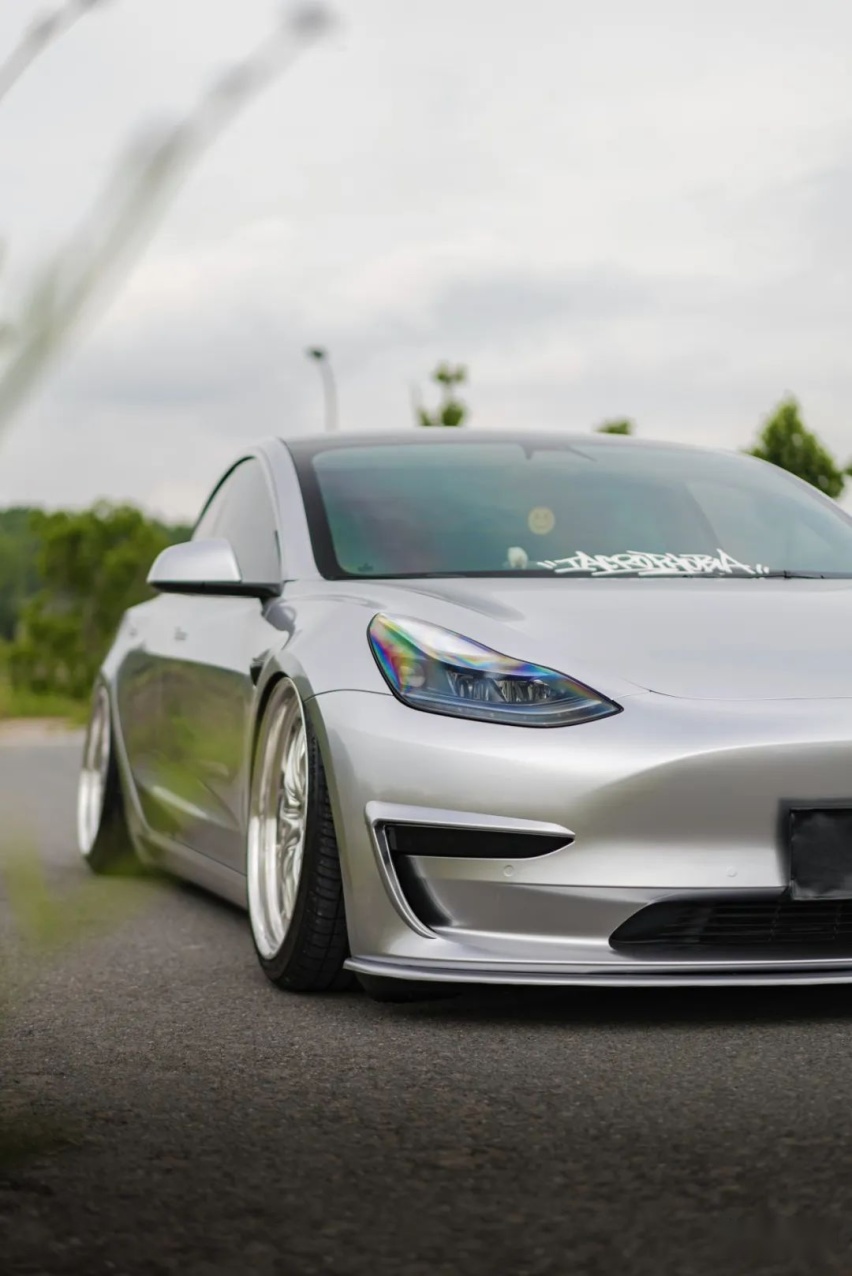 姿态风特斯拉Model 3，从迷彩战斗范变身成优雅绅士