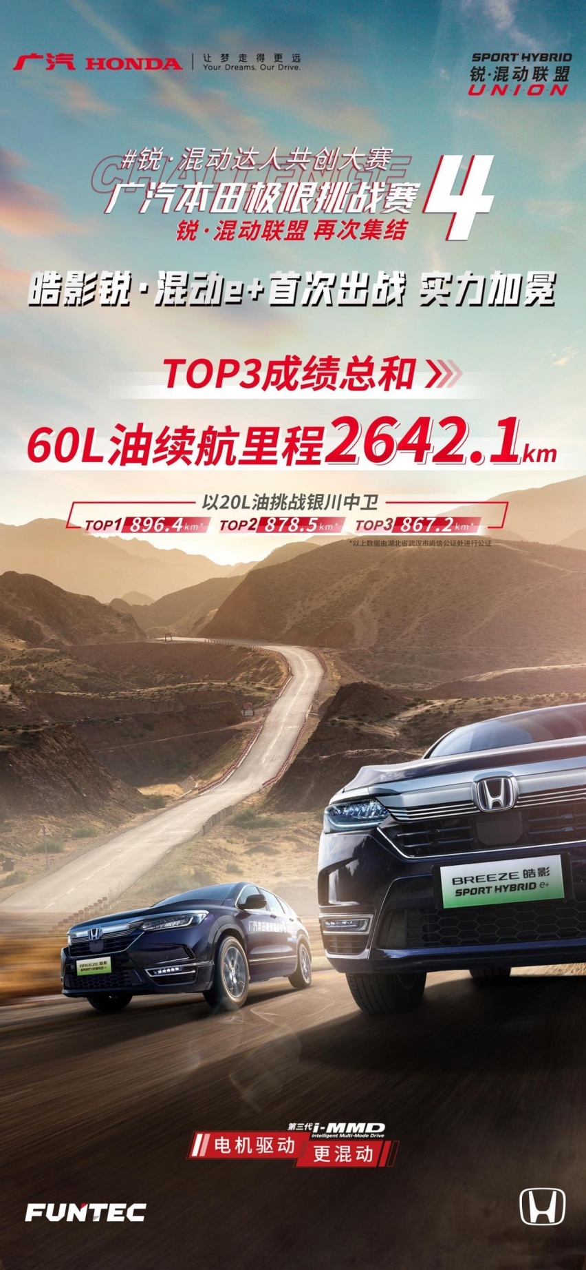 i-MMD混动技术加持，60L油跑2642.1Km！皓影锐·混动e+：
