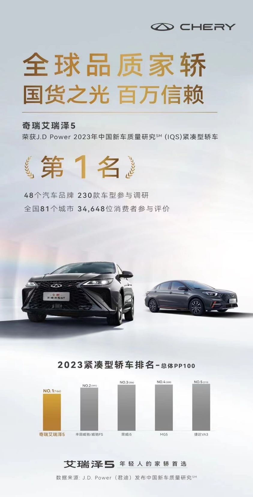 2024款艾瑞泽5上市 堪称“5万级最具性价比家轿”