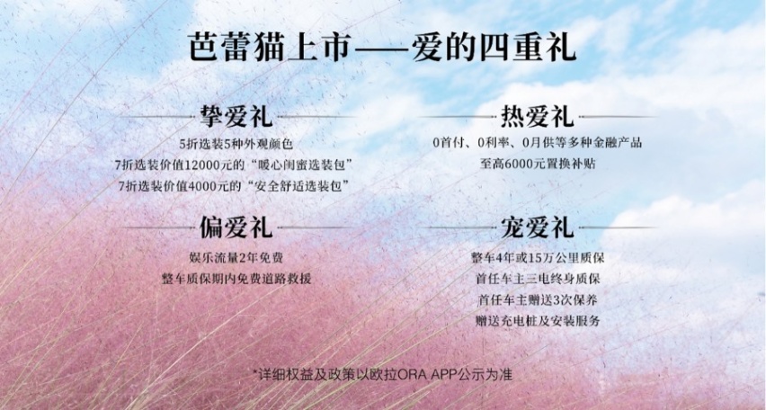 售价19.3万元起，欧拉芭蕾猫上市，只为女性专属
