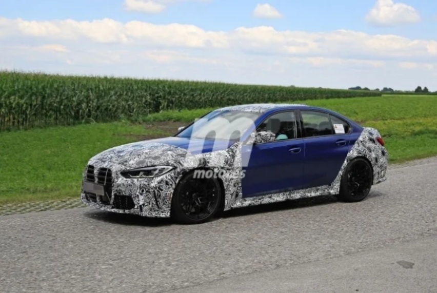 车身完全开放 仅局部伪装 全新BMW M3谍照再度曝光