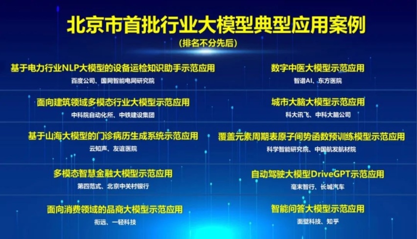 DriveGPT入选北京市首批人工智能行业大模型10大应用案例
