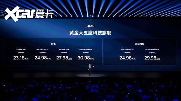 小鹏G9L正式上市 23.18万元起 黄金大五座科技旗舰来袭