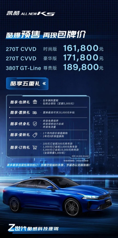 再掀B级车运动化潮流 全新凯酷K5 才是Z世代梦想座驾