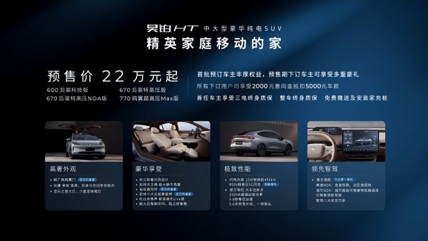 采用欧翼车门，昊铂HT开启预售