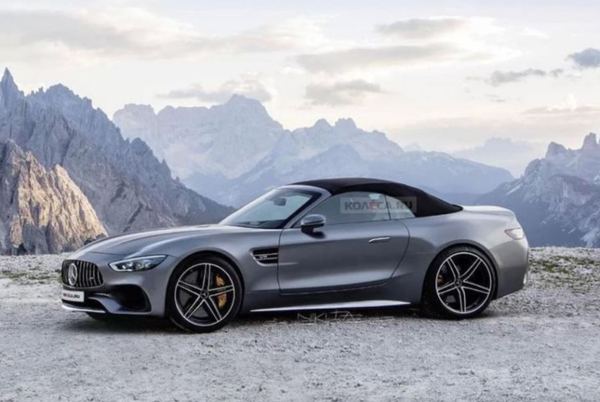 搭载4.0T插混系统 全新梅赛德斯-AMG SL渲染图曝光