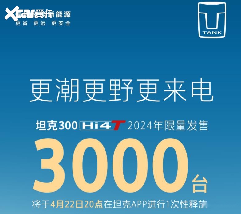 坦克300hi4-t,2024年限量3000辆,原因?官方说是物料问题