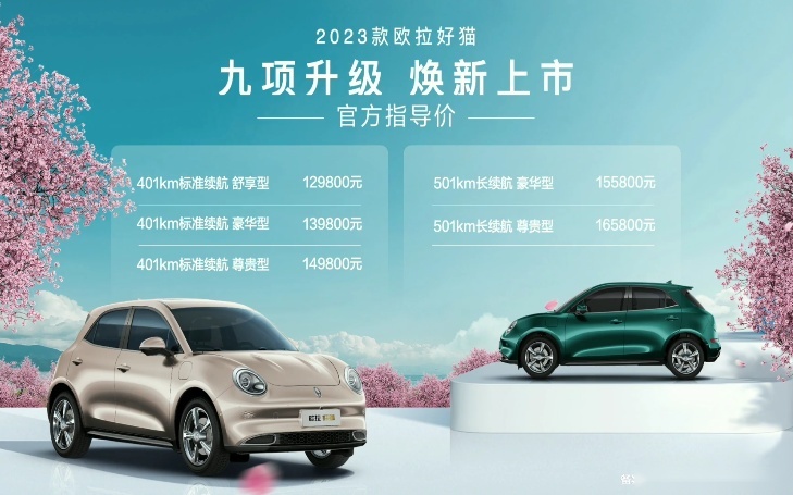 价格略微下调，新款欧拉好猫正式上市，12.98万元起
