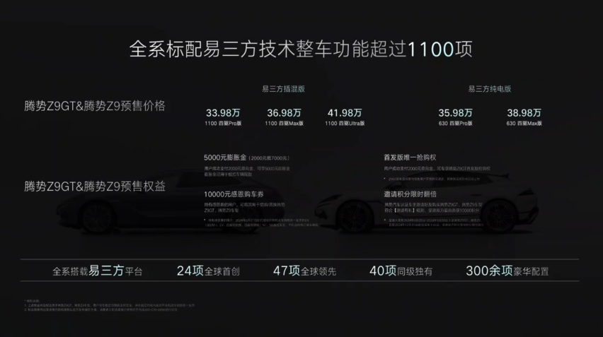 卷王比亚迪再出手！易三方成腾势全新专属技术 Z9 GT预售33.98万