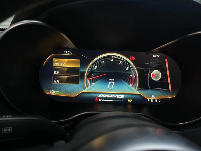 老款奔驰AMG GTS升级新款液晶仪表导航主机carplay 方向盘