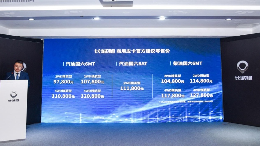 这款皮卡造型大气，国六标准还是8AT，四驱13.98万起！