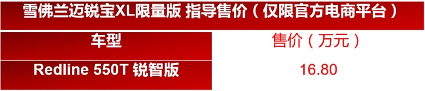 售16.80万元 迈锐宝XL顶配红色限量版上市
