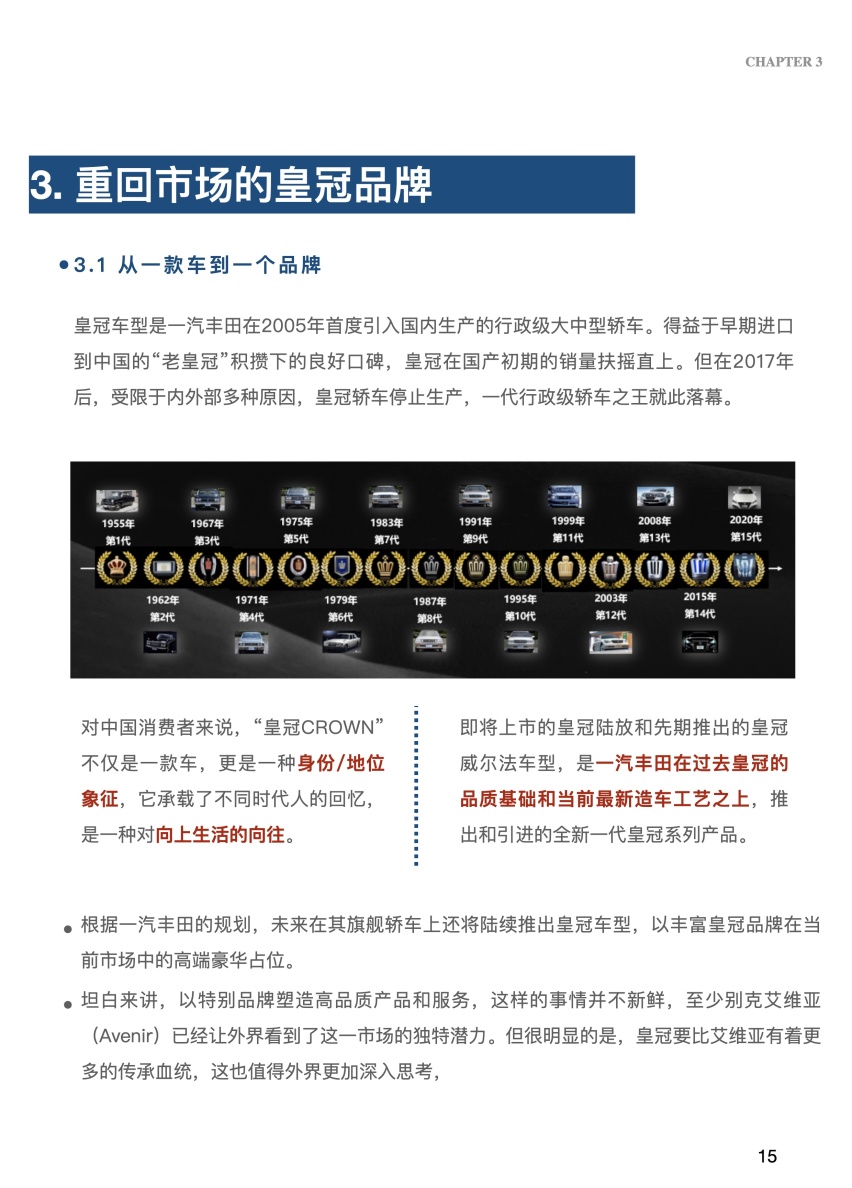一汽丰田步入3.0时代“皇冠陆放”产品上市前期调研报告.pdf