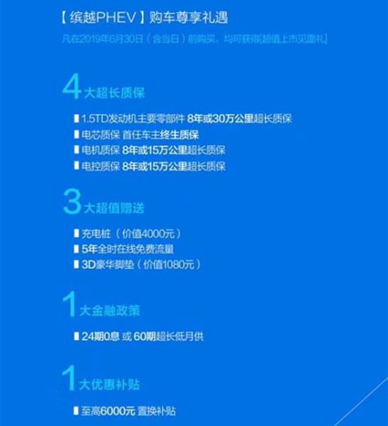 置换最高补贴6000元，缤越PHEV上市，补贴后13.9万起