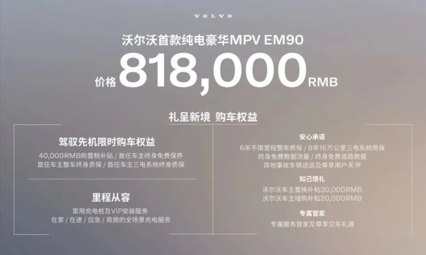 没打算卖多少、定价就这么高 | 沃尔沃 EM90