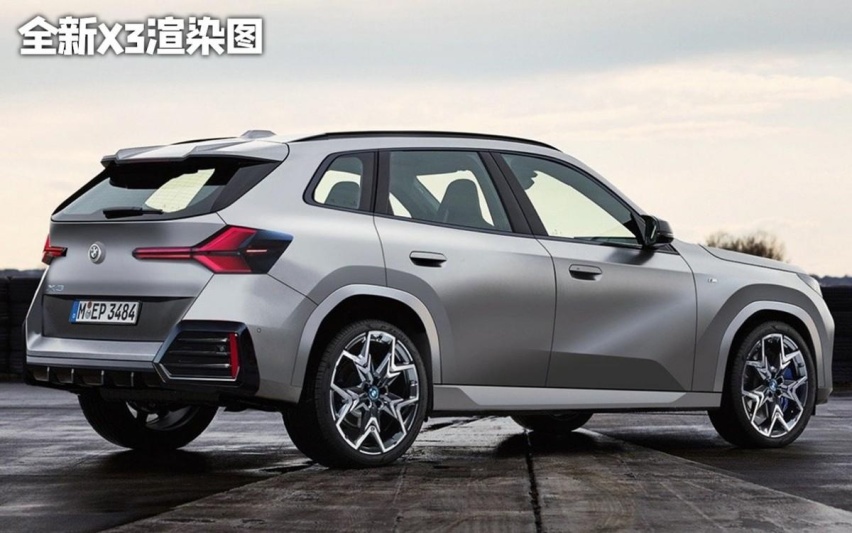 新一代宝马X3渲染图曝光，更新5系设计元素，或明年8月量产