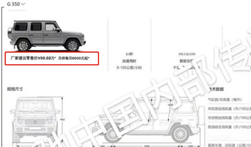 不到百万！最新奔驰大G即将上市，搭四缸2.0T！