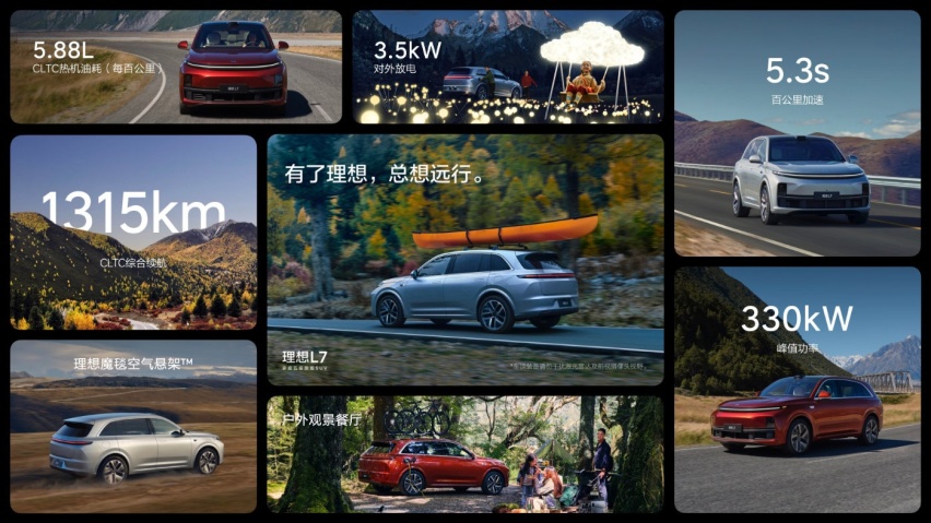 理想L7三款车型正式发布，售价31.98万-37.98万