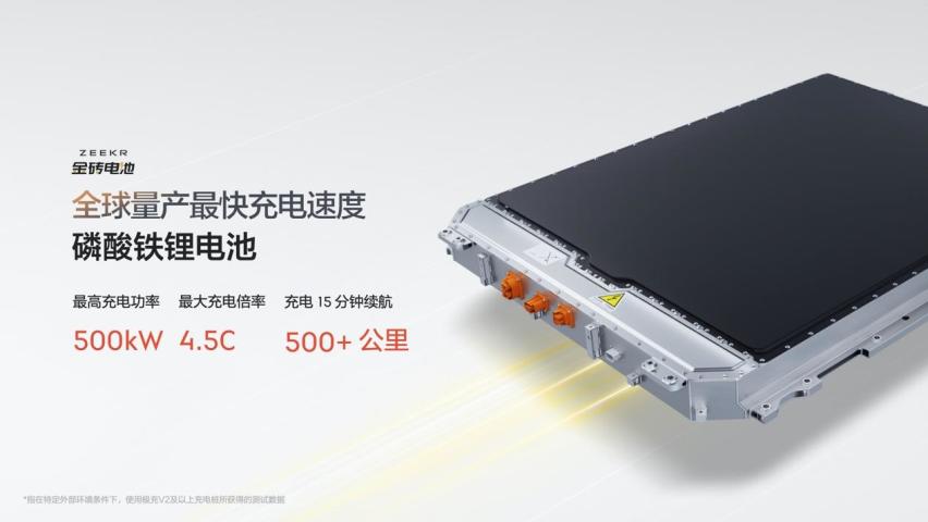 金砖一刻行千里，极氪发布全球量产最快充电速度的磷酸铁锂电池