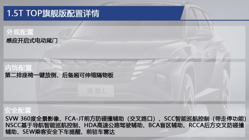 全新途胜L购车手册 主推1.5T GLX精英版，满足家用足以