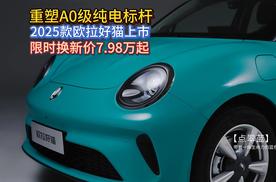 重塑A0级纯电标杆 2025款欧拉好猫上市 限时换新价7.98万起