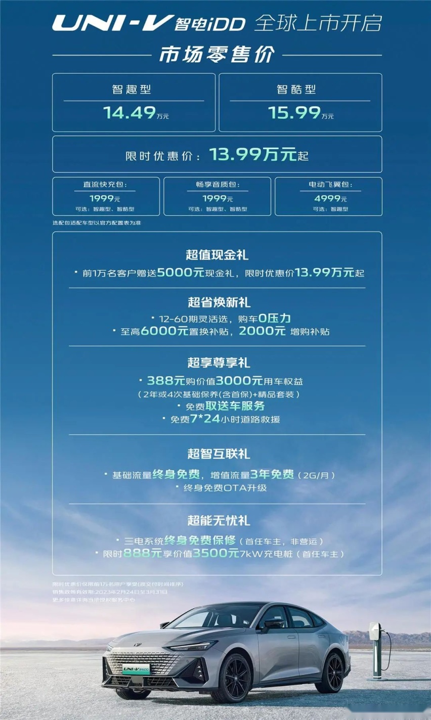 插混版的UNI-V和UNI-K赶到了，长安两款智电iDD车型上市
