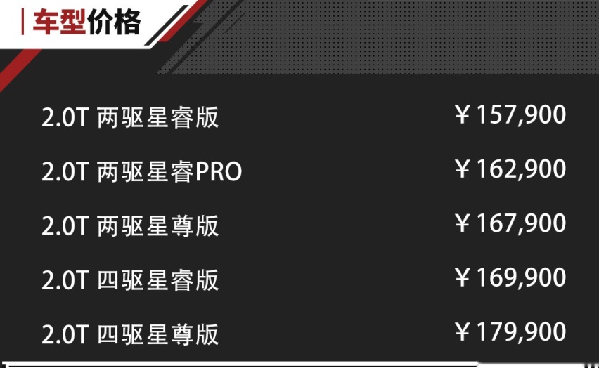 2.0T达到261匹！同级别领先水平 星途凌云400T正式上市！