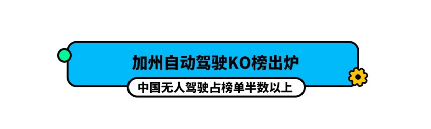 【快讯】加州自动驾驶KO榜出炉，第一名居然是中国企业！