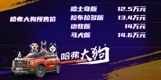 3/4刻度座驾，自带BGM的哈弗大狗预售12.5万起