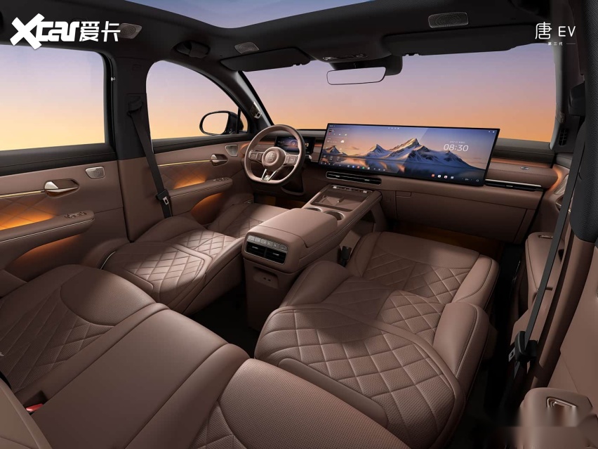 全新一代比亚迪唐内饰官图发布，一体式大联屏上车