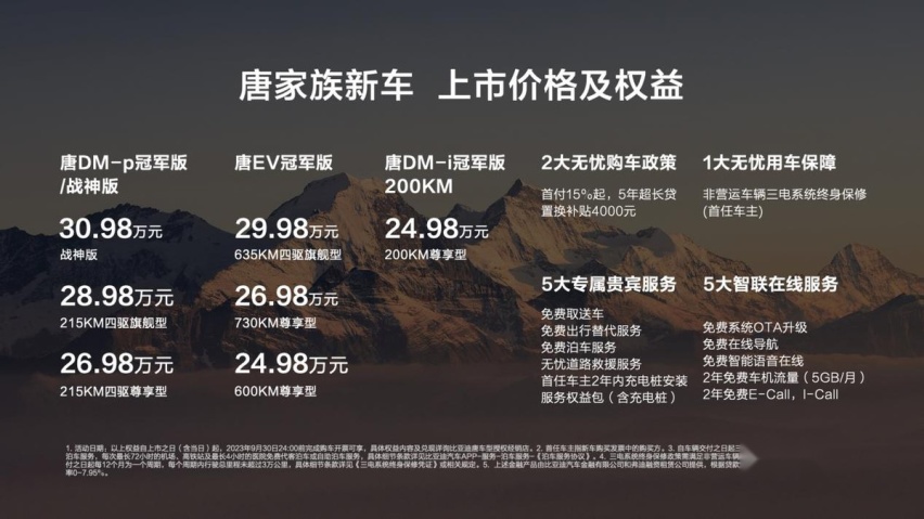 定立家用SUV价值标杆 唐家族系列上市 售价24.98~30.98万元