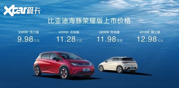 9.98万元起！“纯电新物种”比亚迪海豚荣耀版正式上市