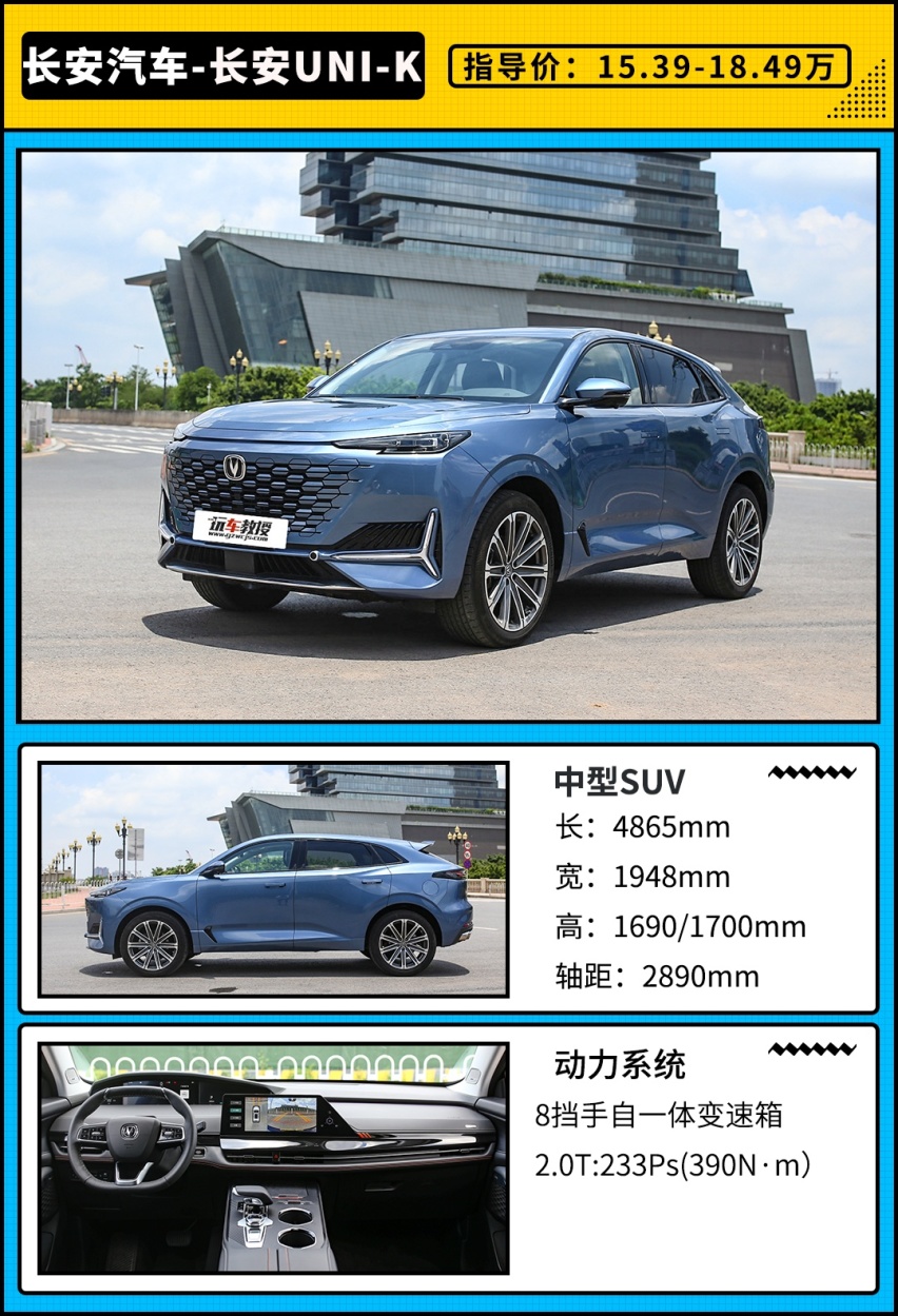 长安UNI-V官图曝光 预计11万多起售 还有2750mm轴距