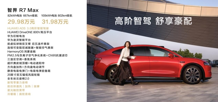 鸿蒙智行首款轿跑SUV智界R7甘肃首发！建议零售价 25.98万元起