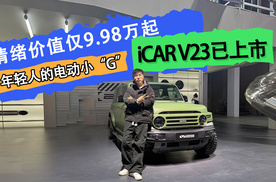 情绪价值仅9.98万起 年轻人的电动小“G” iCAR V23已上市