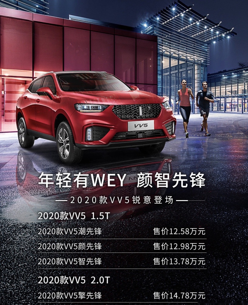 销量担当再焕新，2020款VV5正式上市