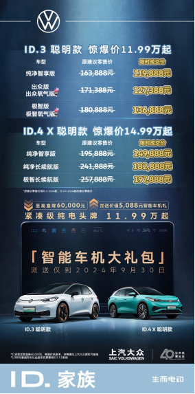 11.99万起交个朋友！上汽大众ID.3 聪明款上市