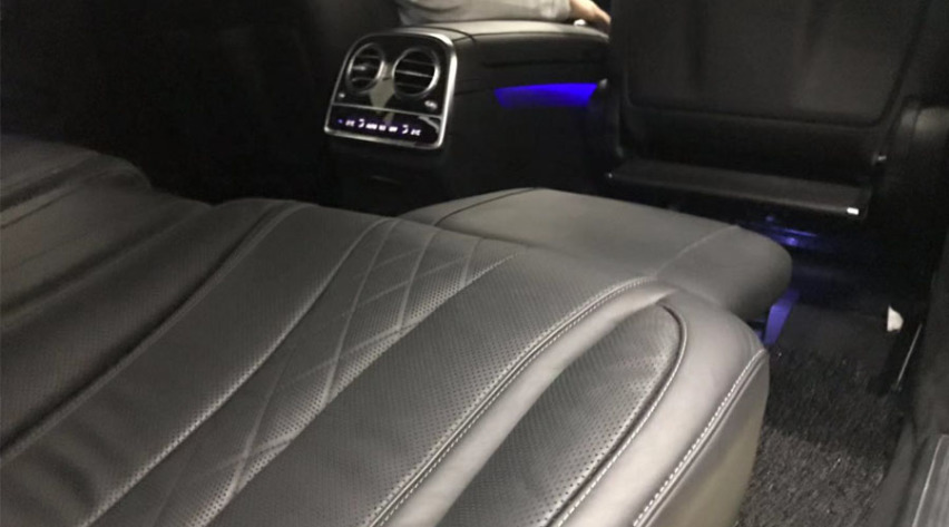 豪华车必备，奔驰S320 S350加装后排电动腿托，脚托案例