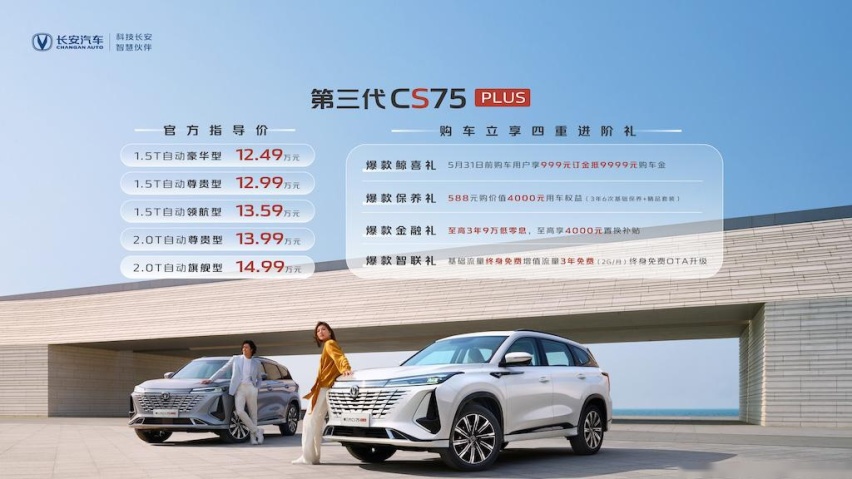 SUV销量王再进阶，第三代CS75PLUS上市