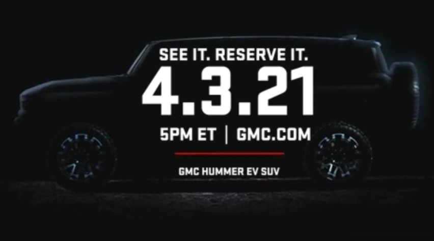 GMC悍马纯电SUV将4月3日全球首发 2022年下半年上市